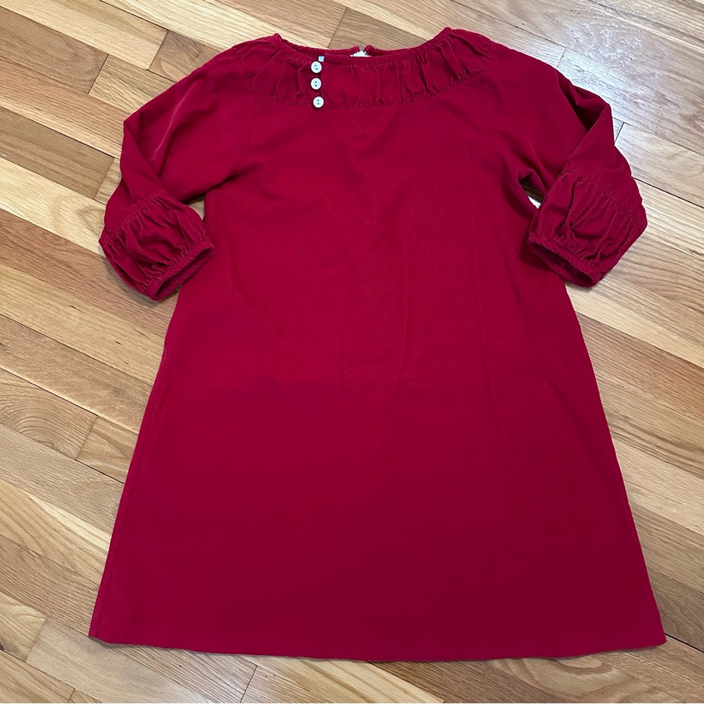 Bella Bliss Red Corduroy Christmas Holiday Dress size 12 Girls Classic Preppy